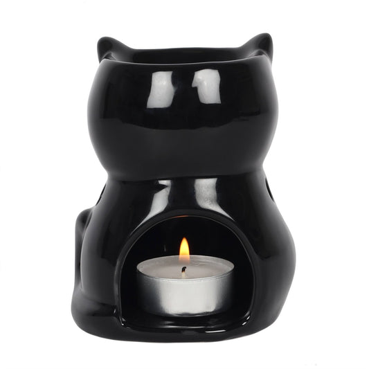 Black cat incense burner