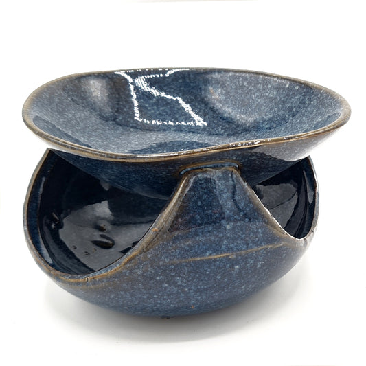 Fragrance burner abstract blue green