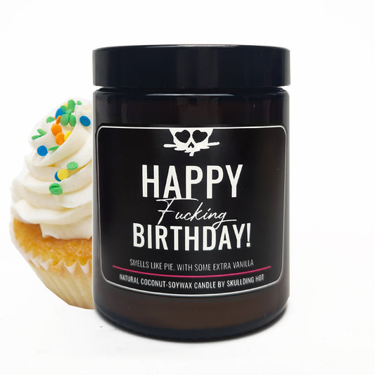Happy f*cking birthday scented candle