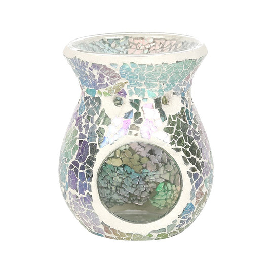 Mosaic fragrance burner silver