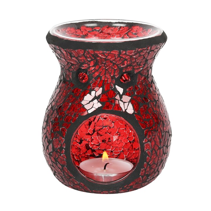 Mosaic fragrance burner red