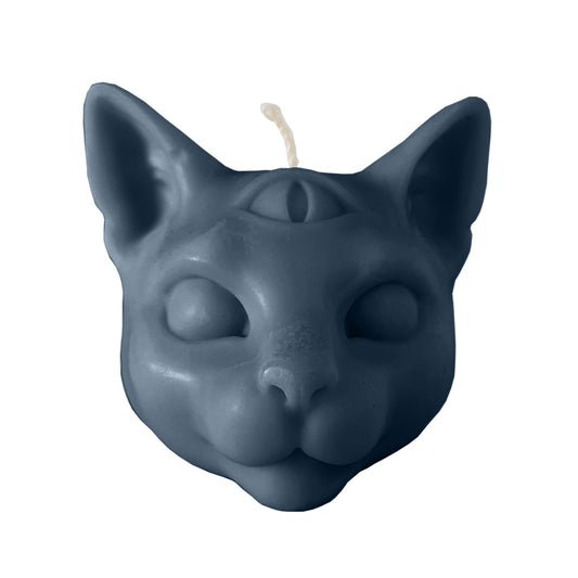 Cat candle black